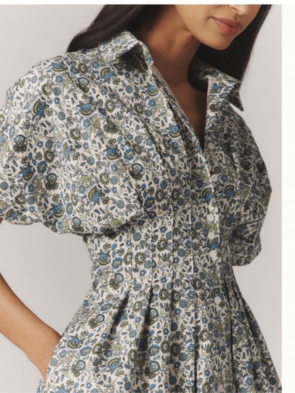 NWT Anthropologie The Tobie Mini Shirt Dress by Exquise All-Over-Floral, M P